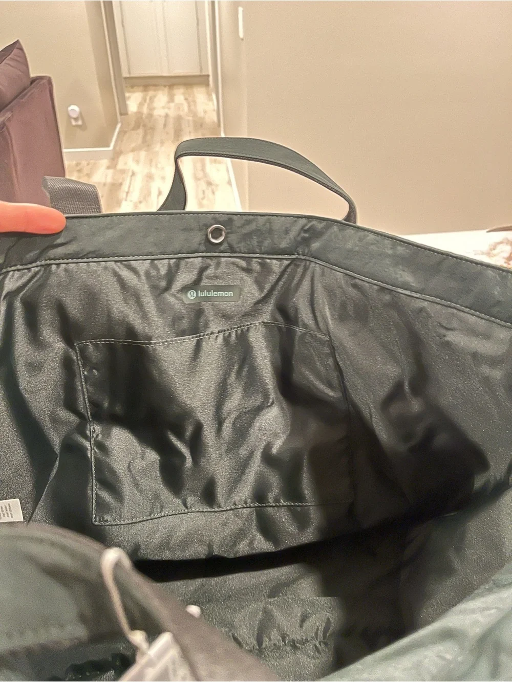 lululemon athletica forest green Tote